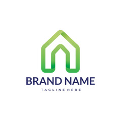 A abstract gradient letter logo