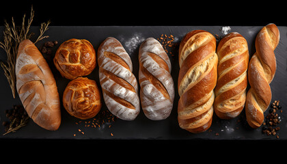 Dough Masterpieces creative Bread and Bread roll Decorations - obrazy, fototapety, plakaty
