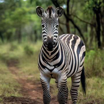 high resolution Illustration of a African zebra
