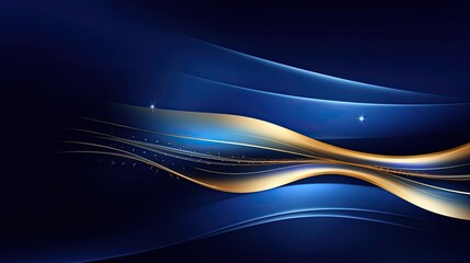 Luxury blue background with golden lines