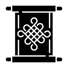 Chinese festive scroll icon