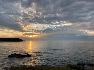 Fototapeta premium Couché de soleil au Cap Frehel - france - Bretagne