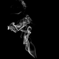 Fototapeta premium real smoking isolated effect black backdrop with smoke overlay