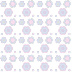 Flower seamless pattern. Purple and pastel color