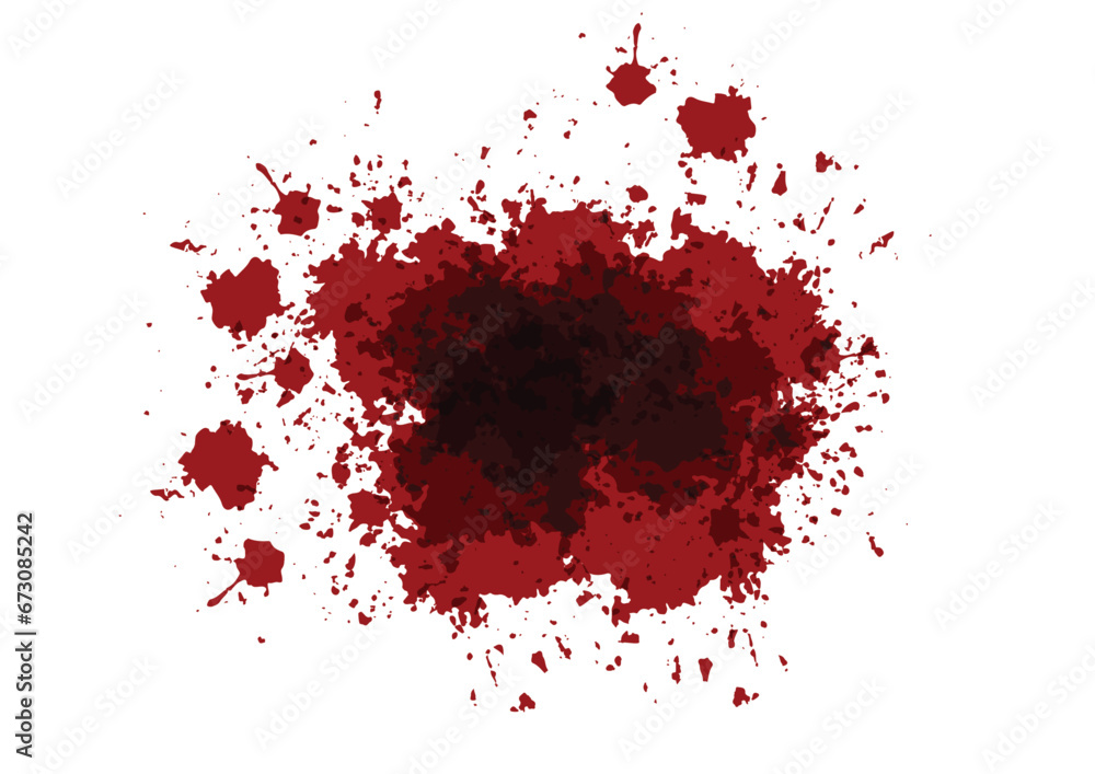 Poster abstract vector splatter red color background design. splatter blood color design. illustration vect