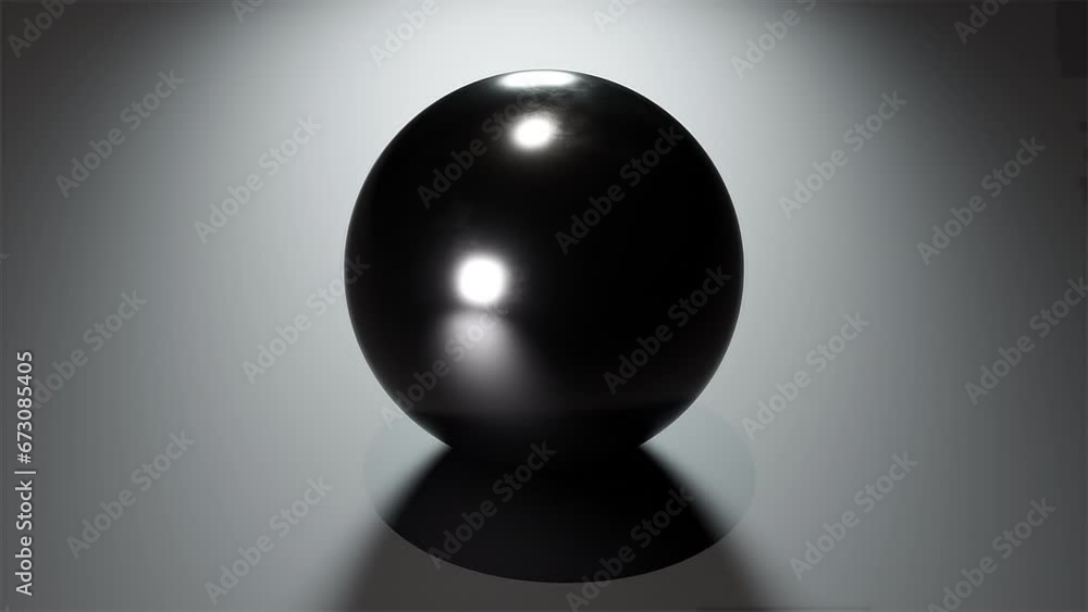 Poster abstract silver sphere. computer generated 3d render
