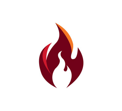 fire logo icon vector template