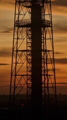 sunset over the city