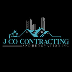 it is a j co contrating  company logo with black presentation.