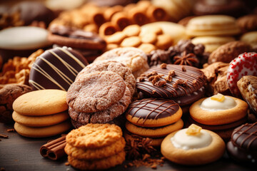 Assortement cookies background - Powered by Adobe