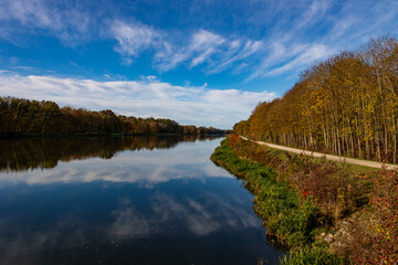 Donau river in autumn