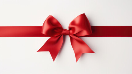 Gift of Elegance: Red Ribbon-Wrapped Gift Card - Perfect for Christmas, New Year, or Birthday Greetings.