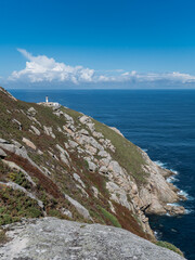 Lighthouse at Punta Roncadoira, coast of Lugo, Galicia, Spain