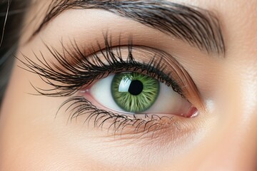 Obraz premium Beautiful woman with mesmerizing eyes and long, voluminous eyelashes, radiating arabian allure