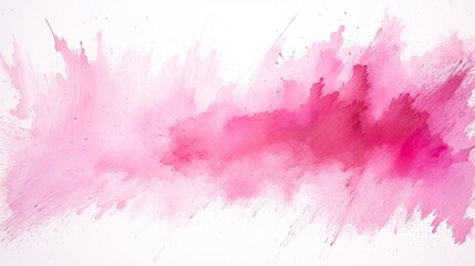 Pink watercolor background isolate on white background