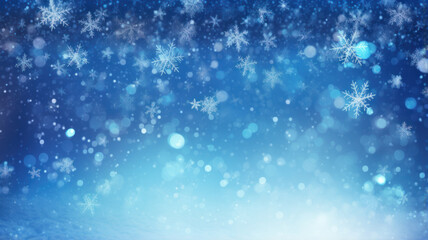 Fototapeta premium Blue and Azure Winter Wonderland Background