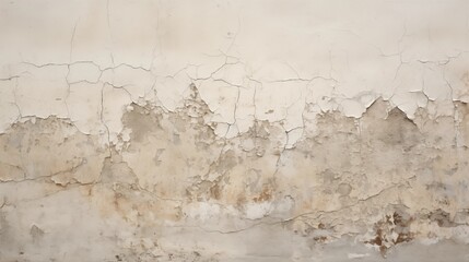 Obraz premium Detailed shot of chipped and distressed plaster on an old wall