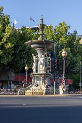 Fototapeta premium Alexandra Fountain Old Water Fountain - Bendigo, Australia - Portrait View