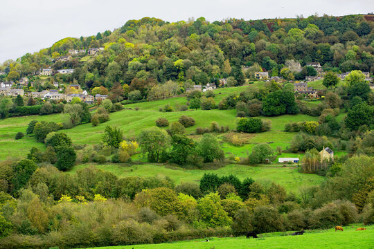 Pastoral view in Matlock Bath, Derbyshire.