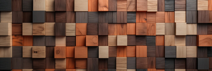 Textured Wooden Block Composition