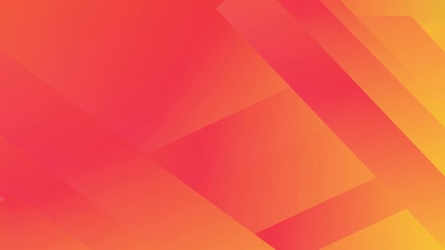 Orange and yellow gradient background with moving geometric lines. 4k quality background video