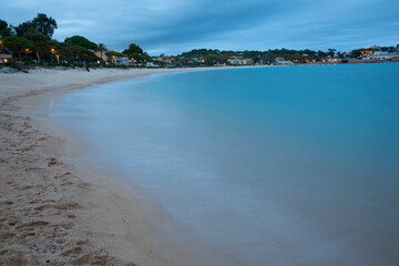 Beach of fine sand and small waves