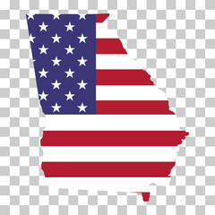 Fototapeta premium Georgia map shape, united states of america. Flat concept icon symbol vector illustration
