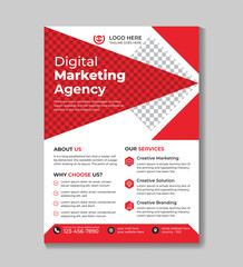 Corporate creative digital marketing business flyer design template brochure design, cover, annual report, poster, flyer, promotion, advertising, leaflet