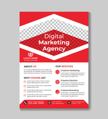 Corporate creative digital marketing business flyer design template brochure design, cover, annual report, poster, flyer, promotion, advertising, leaflet