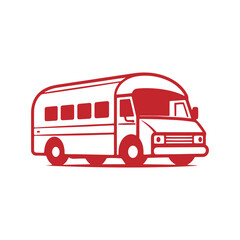 A logo of bus icon school bus vector student bus isolated silhouette design