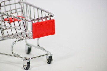 shopping cart on a white background