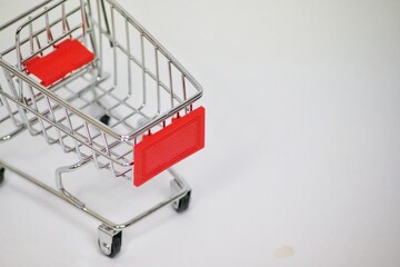 shopping cart on a white background