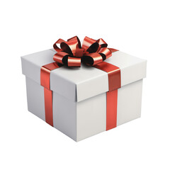 gift box isolated on white, PNG transparent background