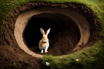 Cute rabbit - obrazy, fototapety, plakaty