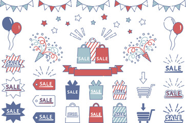 バーゲンセール　イラスト素材セット / vector eps