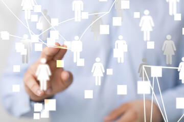 Digital Network and data concept
