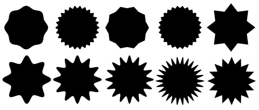 Colecci&oacute;n de iconos de estrellas. Pegatinas de precios de estrellas. Conjunto de iconos vectoriales de estrellas.