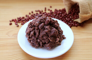 Japanese Sweet Red Bean Paste Called Anko, a Popular Traditional Japanese Confectionery Filling