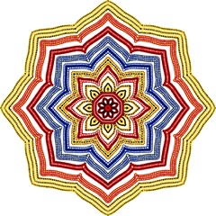 Colourful flower mandala art 