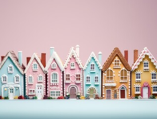 Street with gorgeous gingerbread houses.