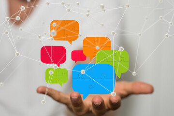 speaking bubble communication conference Digital Network