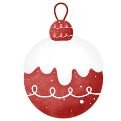 red christmas ball