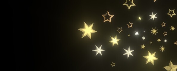 XMAS Stars - stars. Confetti celebration, Falling golden abstract decoration for party, birthday celebrate,