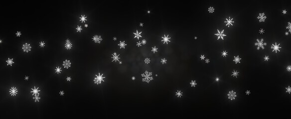 The winter background, falling snowflakes