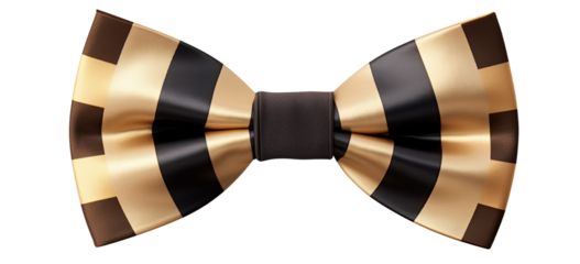 Checkered green Bow tie cutout isolated on transparent background PNG