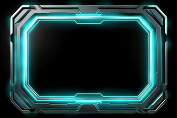 Abstract high tech black border, futuristic technology background