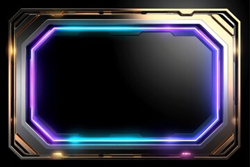 Abstract high tech black border, futuristic technology background