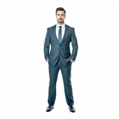 full-length portrait captures the essence of a professional businessman