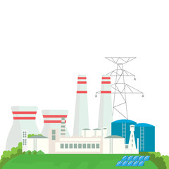 power generator vector illustration in flat design concept