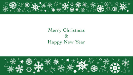 Merry Christmas and Happy New Year white blank presentation deck background with snowflakes